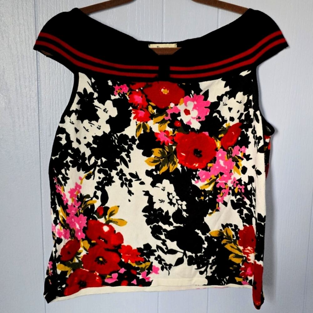 Precis Floral Off the Shoulder Blouse size Large Whimsy Cottage Core